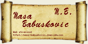 Maša Babušković vizit kartica